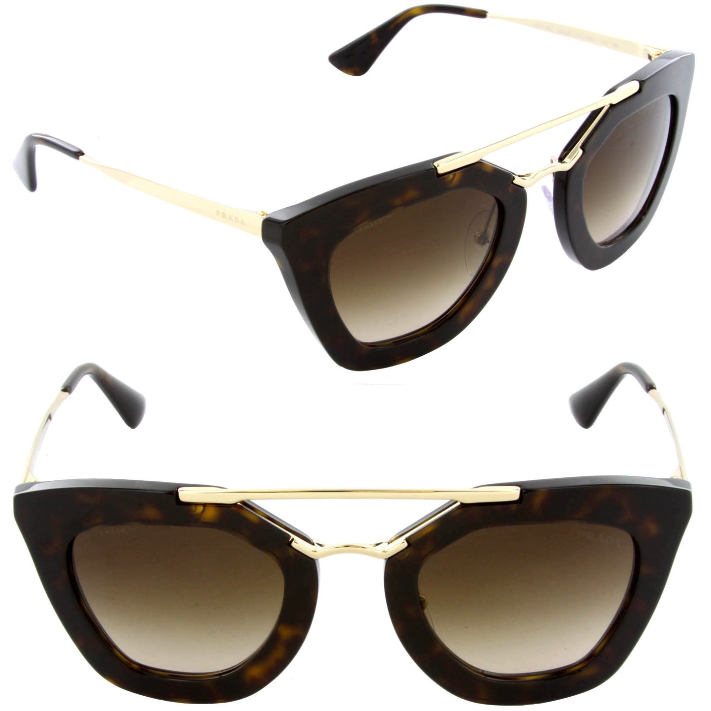 Prada Sunglasses "CINEMA" SPR 09Q 2AU-6S1 Havana-Gold / Brown Gradient Lens