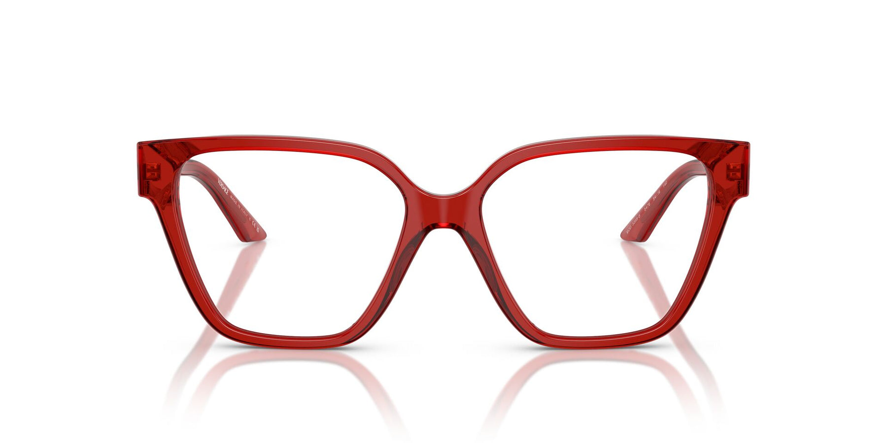 Versace Eyeglasses VE3358B 5476 54mm Transparent Red / Demo Lens