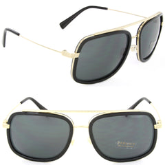 Versace VE2173 1252/87 Square Sunglasses Pale Gold / Black / Grey Lens