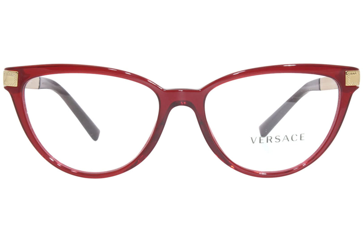 Versace Eyeglasses VE3271 388 54mm Transparent Red / Demo Lens