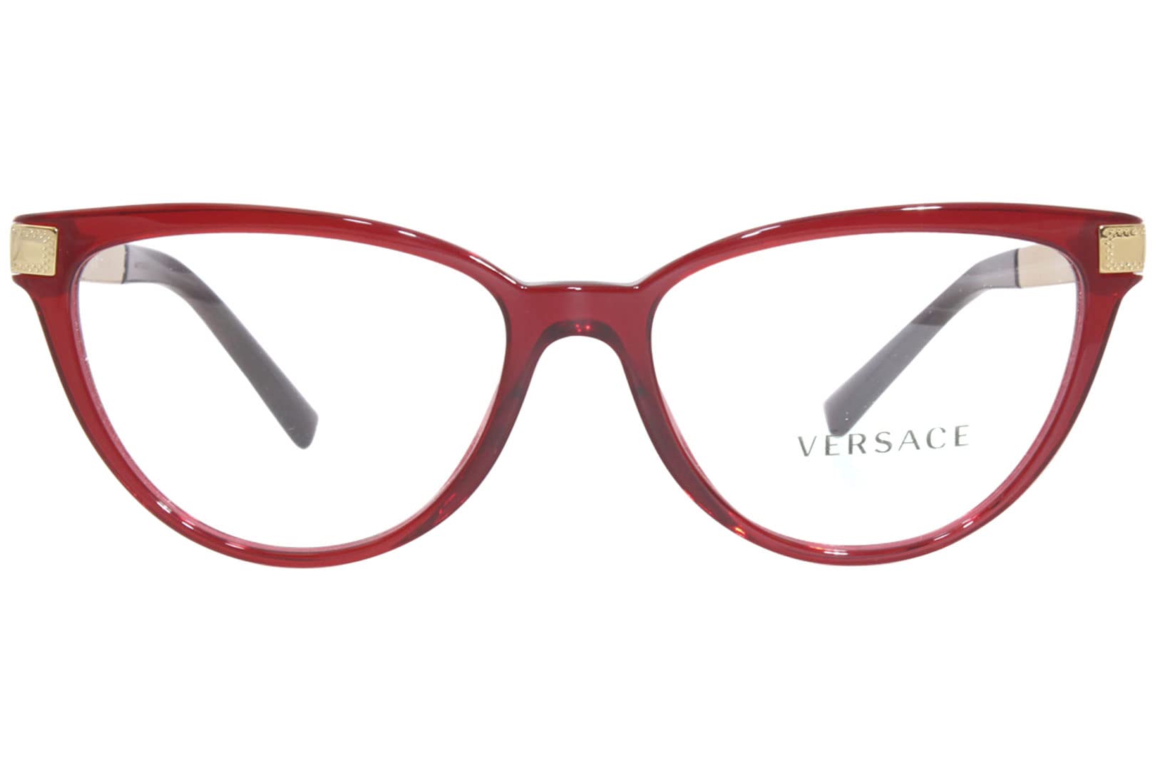 Versace Eyeglasses VE3271 388 54mm Transparent Red / Demo Lens