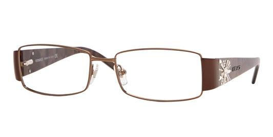 Versace VE1135B 1061 53mm Rectangle Eyeglasses Brown / Demo Lens