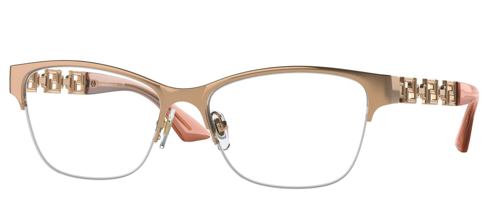 Versace Eyeglasses VE1270 1412 54mm Rose Gold / Demo Lens