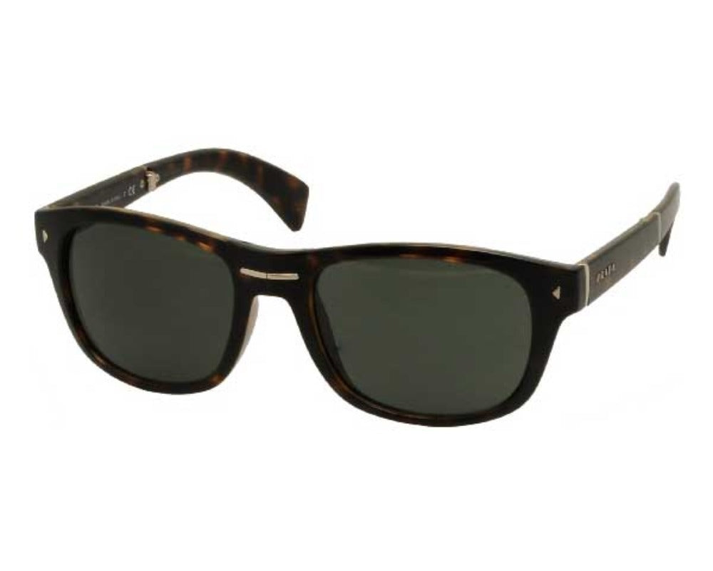 Prada Folding Sunglasses PR13OS 2AU0B2 58mm Havana / Green Lens