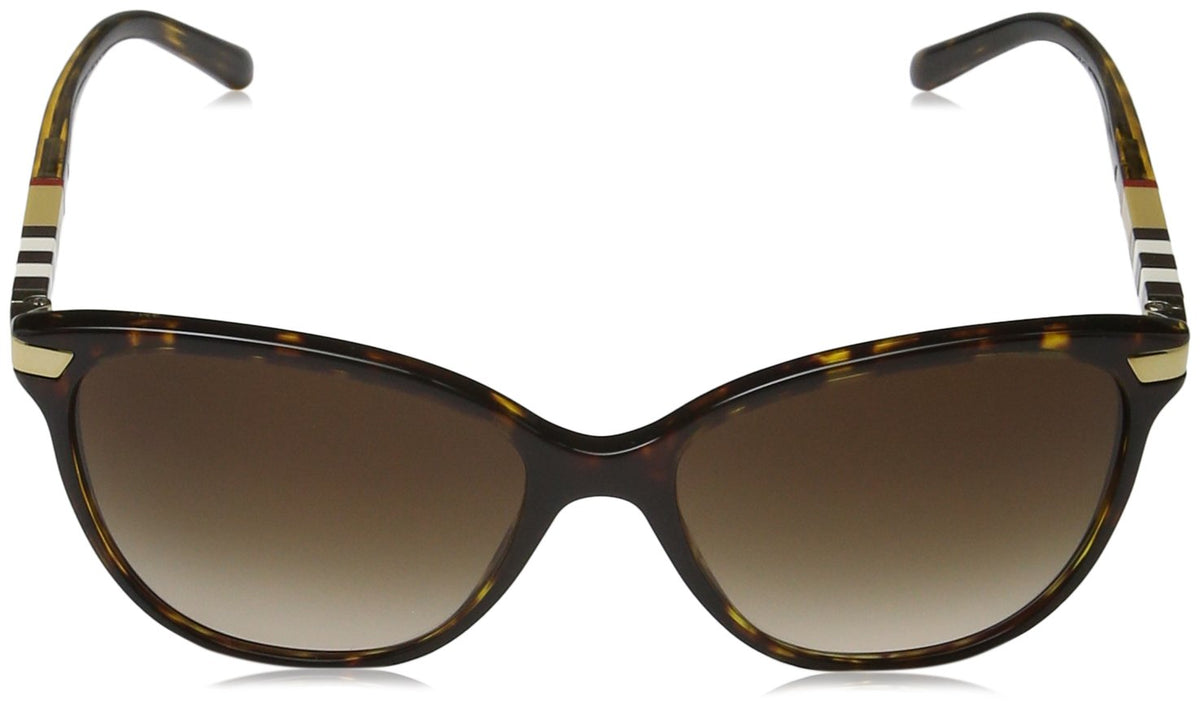 Burberry BE 4216 3002/13 Cat Eye Sunglasses Dark Havana /Brown Gradient Lens