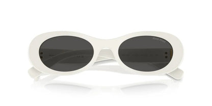 MIU MIU MU06ZS 14255S0 Sunglasses 50mm White / Dark Grey Lens