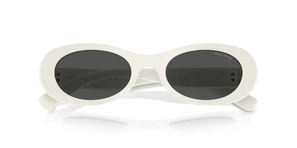 MIU MIU MU06ZS 14255S0 Sunglasses 50mm White / Dark Grey Lens
