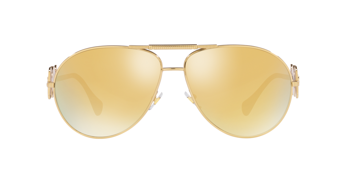 Versace Sunglasses VE2249 10027P 65mm Gold / Brown Mirror Gold Lens