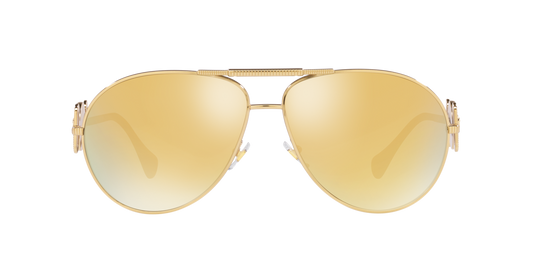 Versace Sunglasses VE2249 10027P 65mm Gold / Brown Mirror Gold Lens