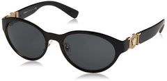 Versace Sunglasses VE2179 129187 55mm Black Pale Gold / Grey Lens