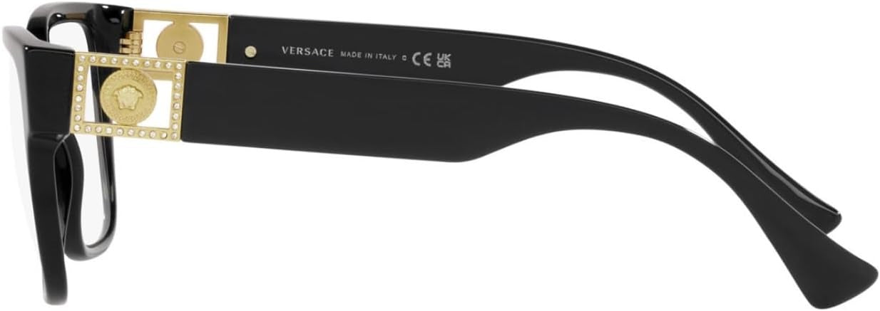 Versace VE3329B GB1 Eyeglasses 54mm Black / Clear Demo Lens