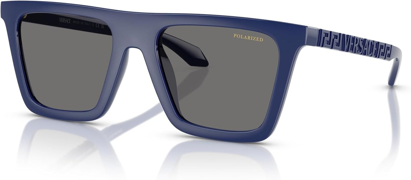Versace VE4468U 545081 Sunglasses 53mm Blue / Dark Grey Polarized Lens