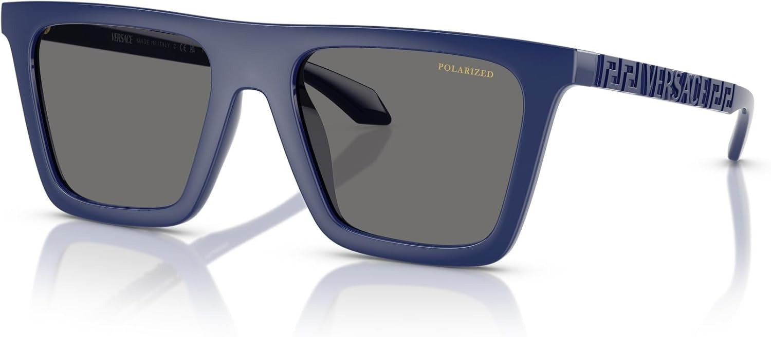 Versace VE4468U 545081 Sunglasses 53mm Blue / Dark Grey Polarized Lens