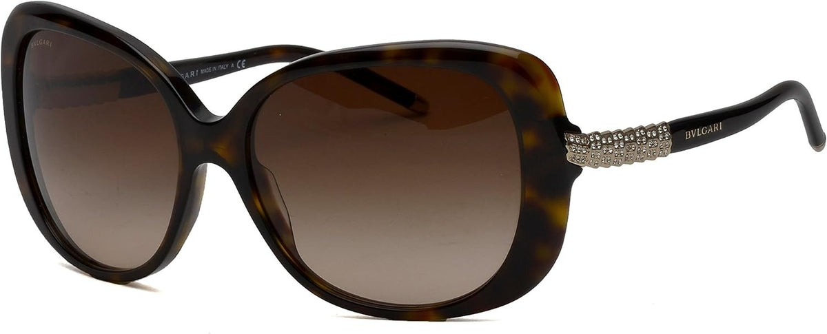 Bvlgari BV8105B 504/13 Sunglasses 59mm Dark Havana / Brown Gradient Lens