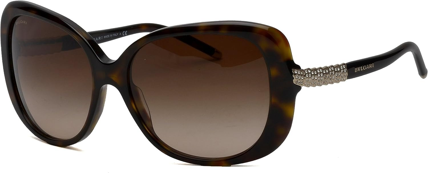 Bvlgari BV8105B 504/13 Sunglasses 59mm Dark Havana / Brown Gradient Lens