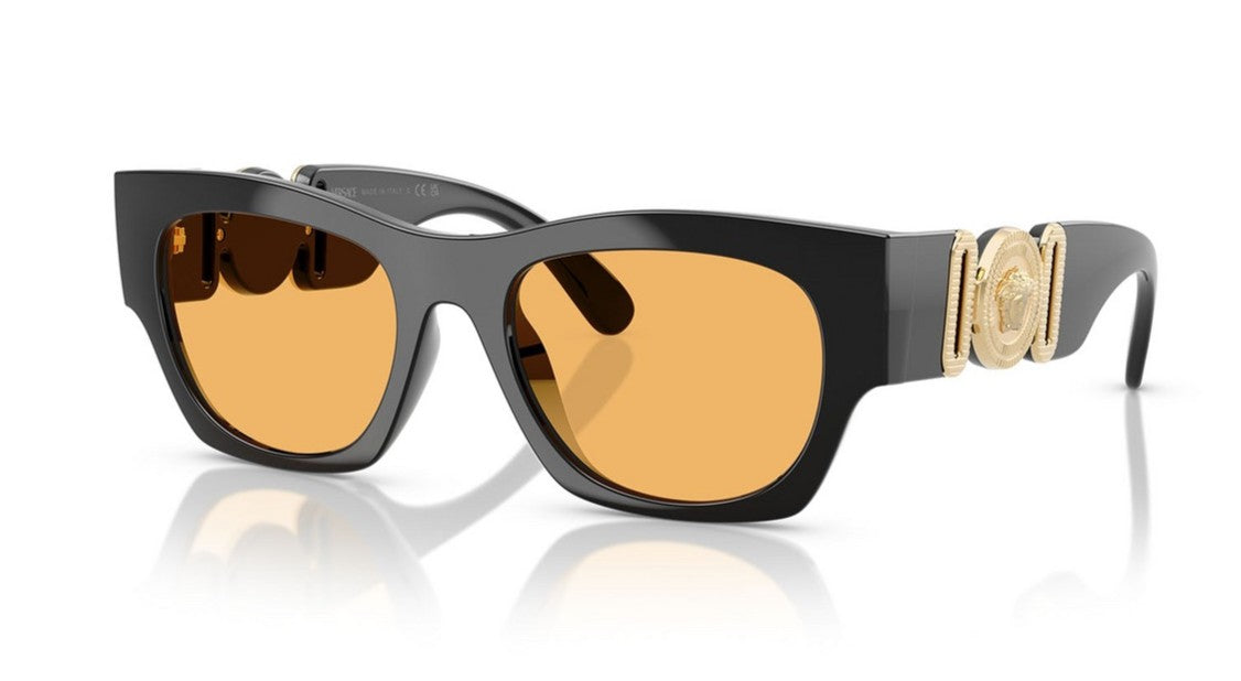 Versace Sunglasses VE4479U GB1/7 52mm Black / Orange Lens