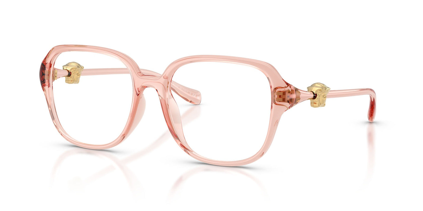 Versace VE3386D 5533 Eyeglasses 55mm Transparent Pink / Clear Demo Lens