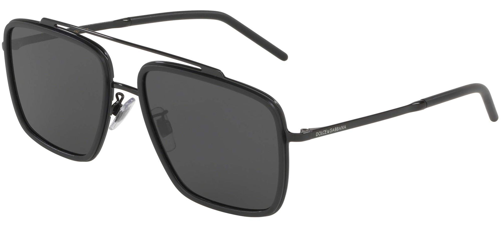 Dolce & Gabbana Sunglasses DG2220 01/87 57mm Black Matte Black / Grey Lens