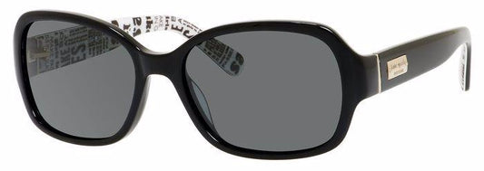 Kate Spade AKIRA/P/S 9KQ/RA Square Sunglasses 54mm Black / Grey Polarized Lens