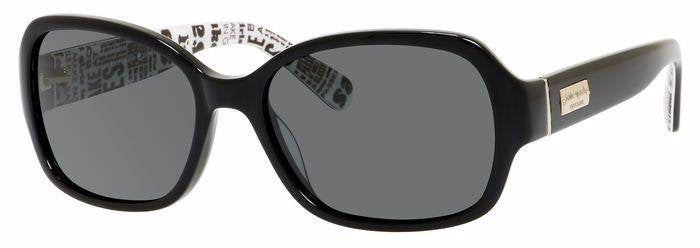 Kate Spade AKIRA/P/S 9KQ/RA Square Sunglasses 54mm Black / Grey Polarized Lens