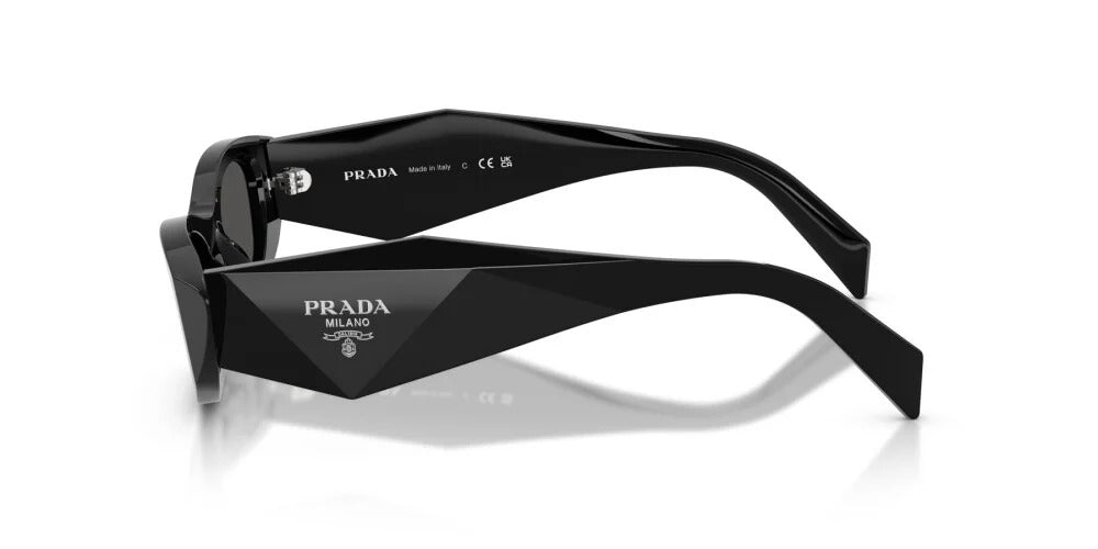 Prada PR B16S 16K08Z Sunglasses 50mm Black / Dark Grey Solid Lens