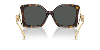Versace VE4502U 108/87 Sunglasses 58mm Havana / Dark Grey Solid Lens
