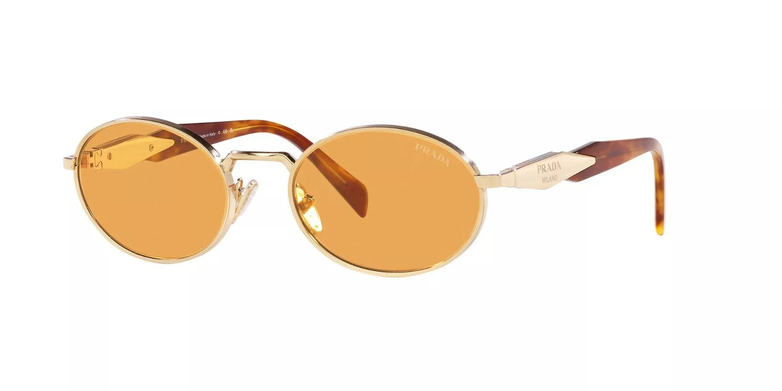 Prada Sunglasses PR65ZS ZVN02Z 55mm Pale Gold / Orange Lens