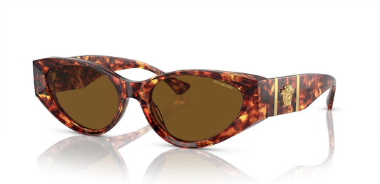 Versace Sunglasses VE4454 543783 55mm Havana / Dark Brown Polarized Lens