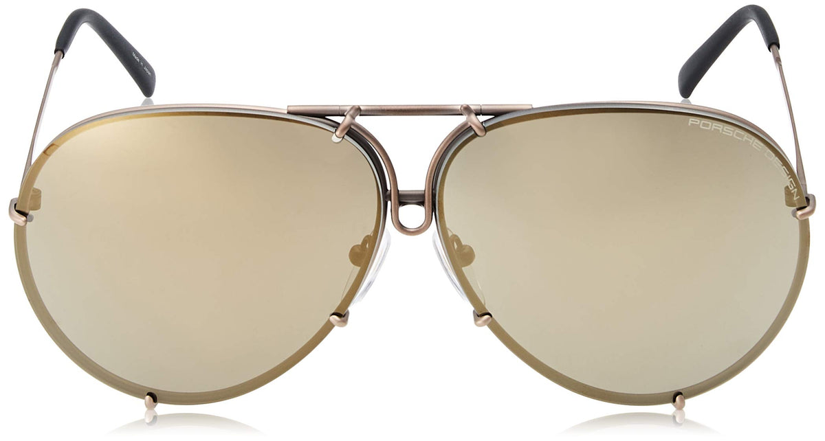 Porsche design Sunglasses P8478 E Copper / Gold Bronze Grey mirror &amp; Black