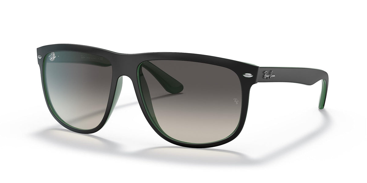 Ray-Ban RB4147 656811 Sunglasses 56mm Matte Black On Green / Grey Gradient Lens