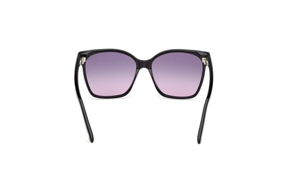 Tom Ford Iris Sunglasses FT 1312 01B 56mm Shiny Black / Fumo Gradient Lens