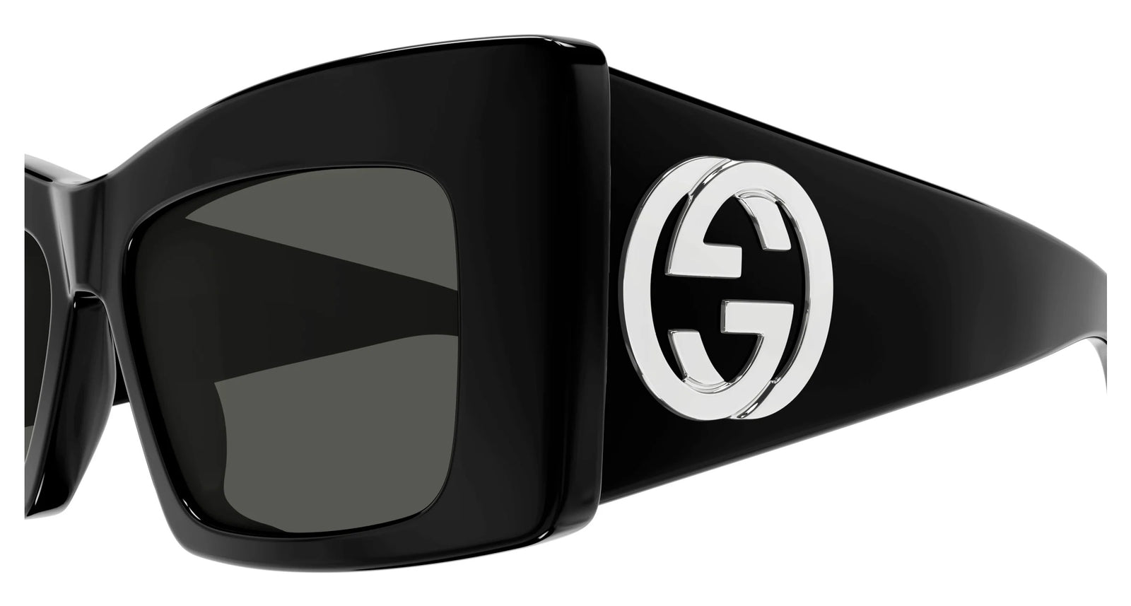 Gucci Sunglasses GG1842S 001 53mm Shiny Black / Grey Lens