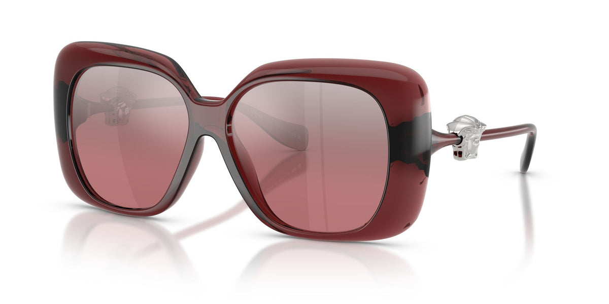 Versace Sunglasses VE4499U 55397E Transparent Red / Pink Mirror Silver Gradient