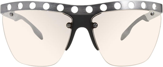 Prada PR53RS TWE1J1 Sunglasses 62mm Brushed Gunmetal / Lt Brown Silver Mirror