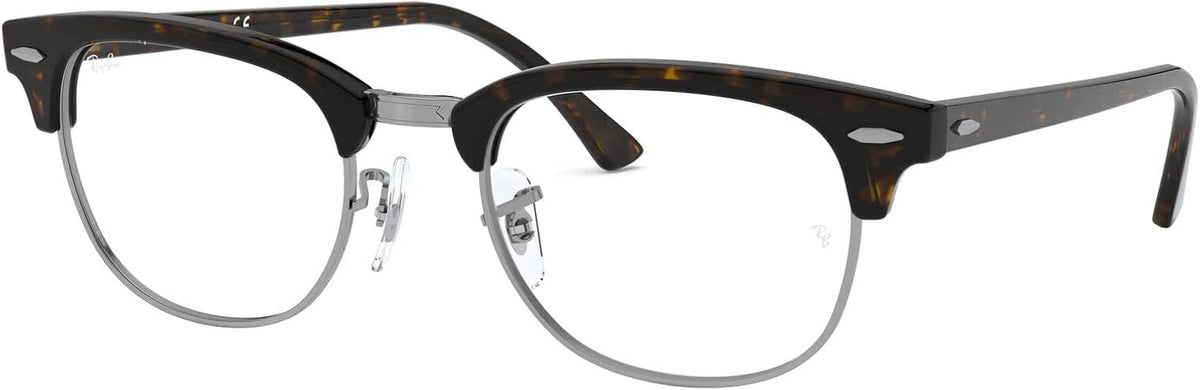 Ray-Ban RX5154 2012 Clubmaster Eyeglasses 49mm Dark Havana / Clear Demo Lens