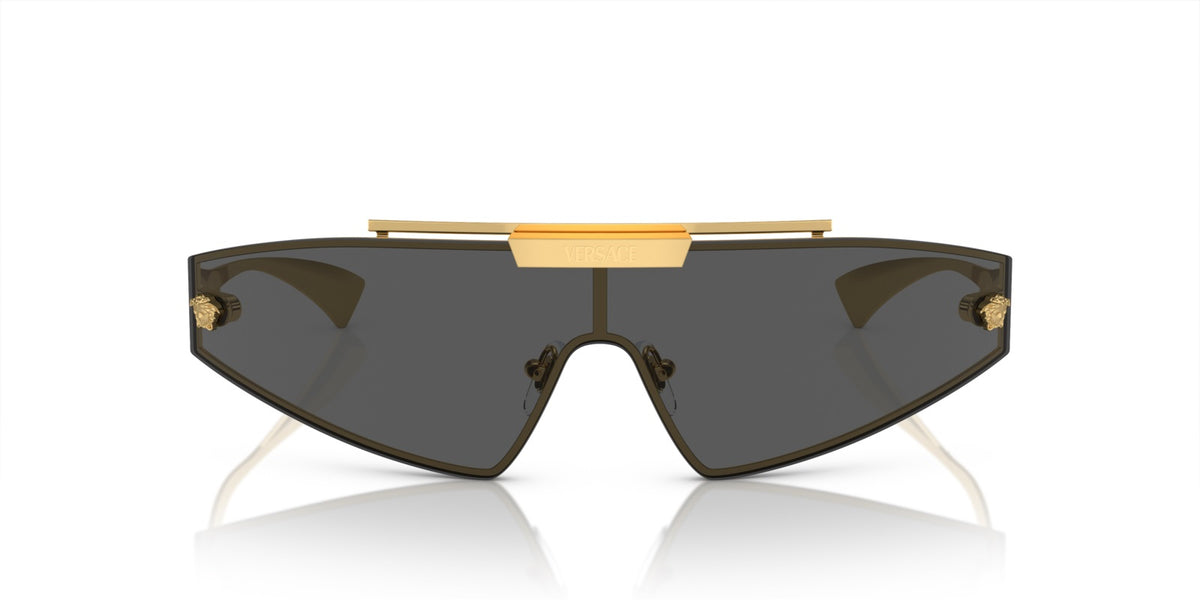 Versace Sunglasses VE2265 100287 Gold / Dark Grey & Mirror Gold Lens