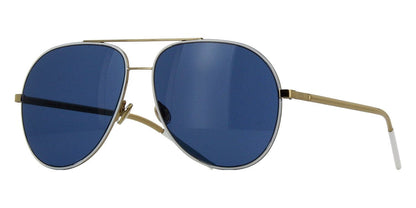 Dior DIORASTRAL B4EKU Sunglasses 59mm Gold White / Dark Blue Solid Lens