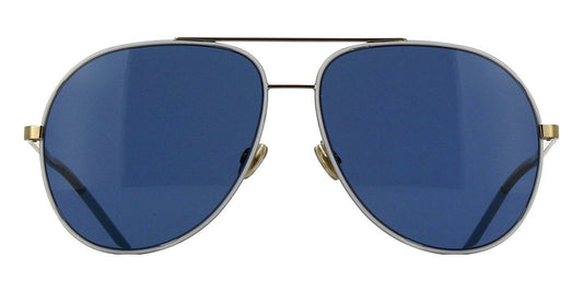 Dior DIORASTRAL B4EKU Sunglasses 59mm Gold White / Dark Blue Solid Lens - image 2