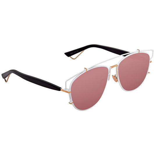 Dior TECHNOLOGIC XG9AP 57mm Sunglasses White / Pink Mirror Lens