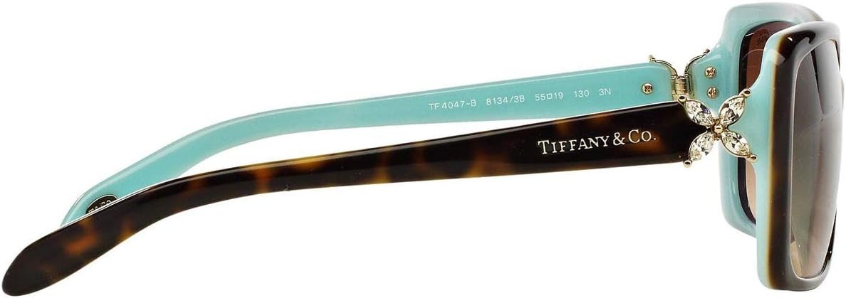 Tiffany &amp; Co Sunglasses TF4047B 81343B 55mm Havana-Blue / Brown Gradient Lens