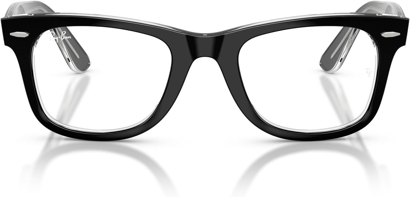 Ray-Ban RX4340V 2034 Eyeglasses 50mm Black On Transparent / Clear Demo Lens
