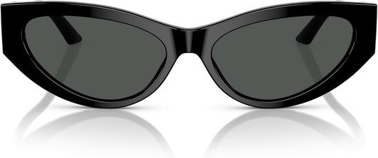 Versace VE4470B GB1/87 Cat Eye Sunglasses 56mm Black / Dark Grey Lens