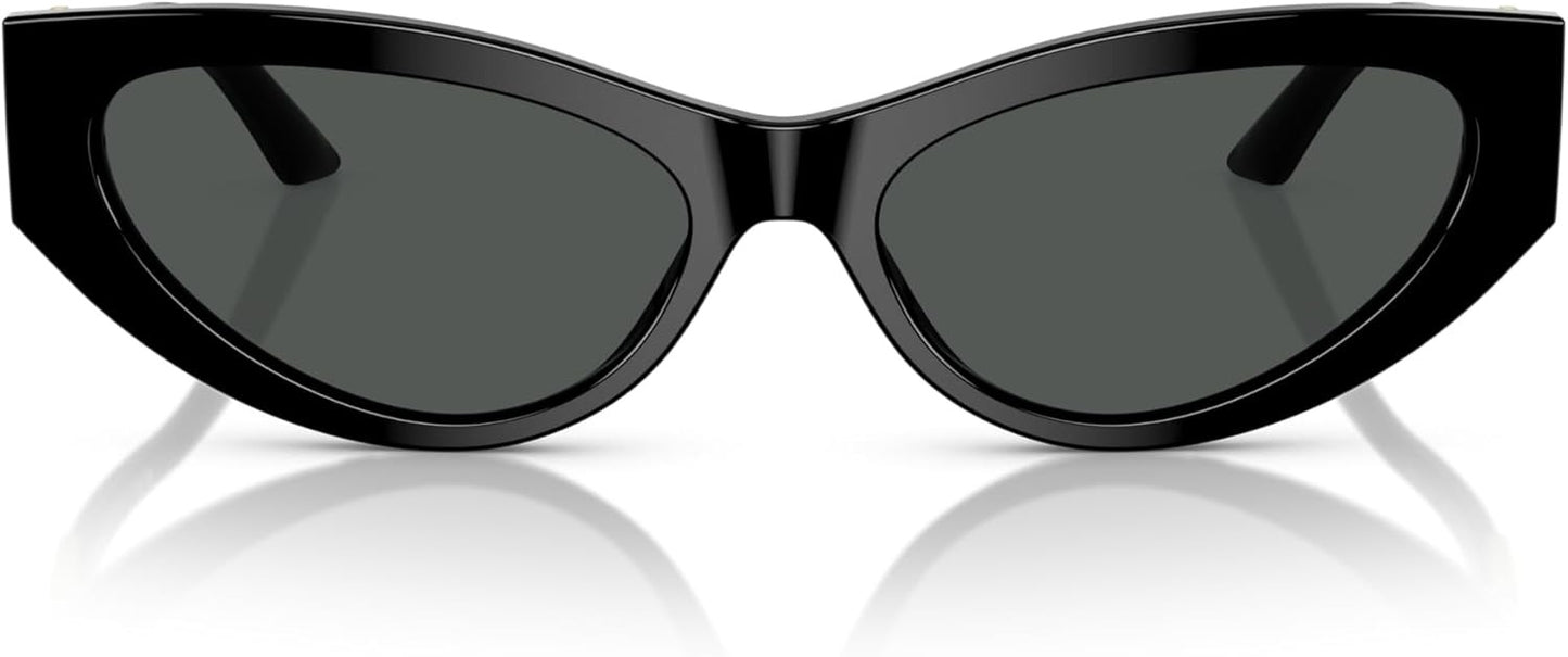 Versace VE4470B GB1/87 Cat Eye Sunglasses 56mm Black / Dark Grey Lens