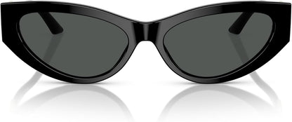 Versace VE4470B GB1/87 Cat Eye Sunglasses 56mm Black / Dark Grey Lens