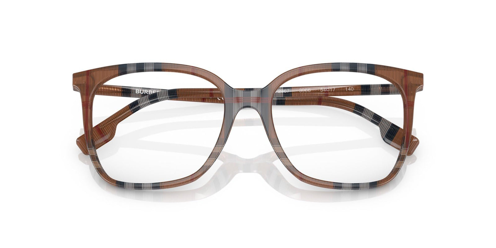 Burberry Eyeglasses BE2367 3966 54mm Louise Check Brown / Demo Lens