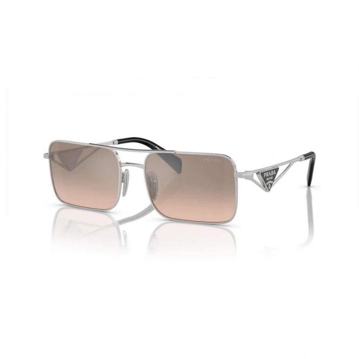 Prada Sunglasses PRA52S 1BC8J1 56mm Silver / Brown Mirror Silver Gradient Lens