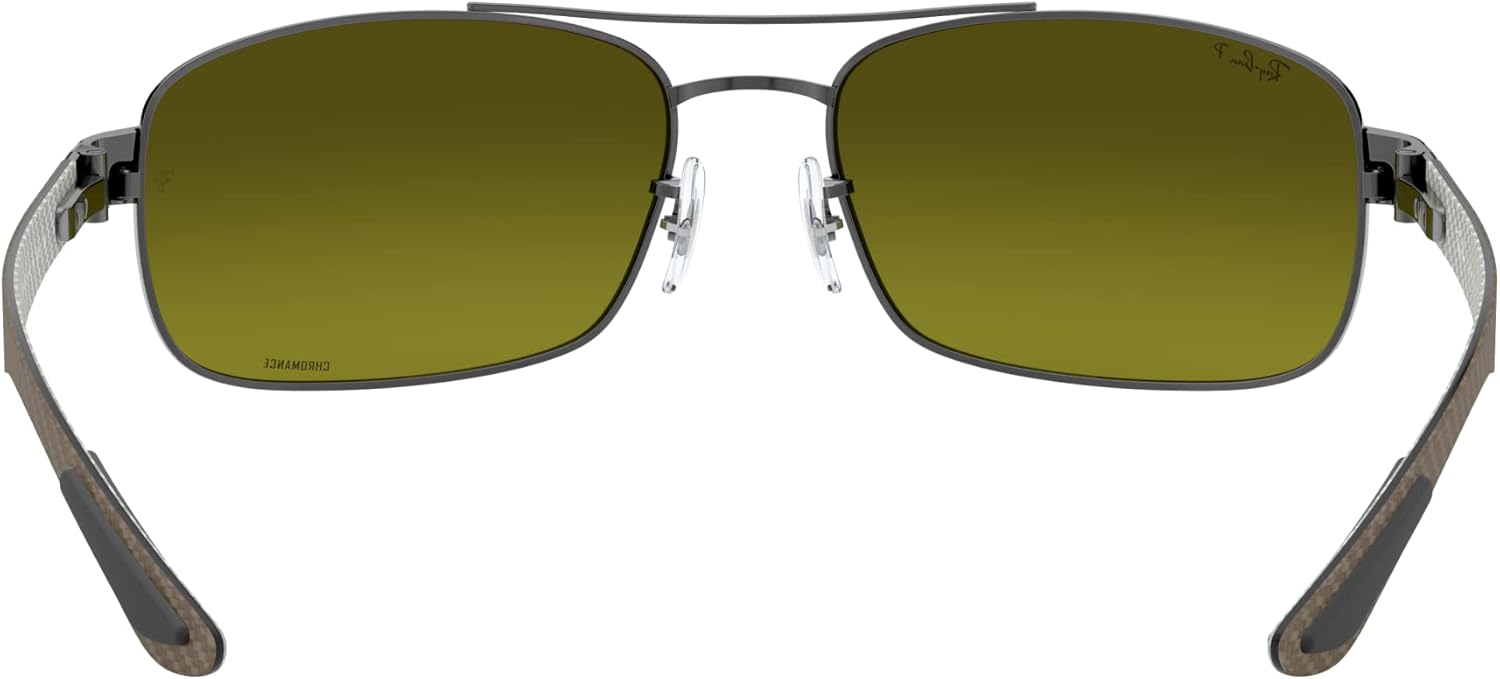 Ray-Ban RB8318CH 0046O Sunglasses Gunmetal/Green Mirror Gold Gradient Polarized
