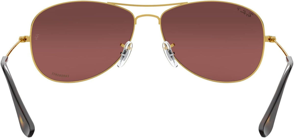 Ray-Ban RB3562 001/6B Chromance Sunglasses 59mm Gold/Brown Polarized Mirror Gold
