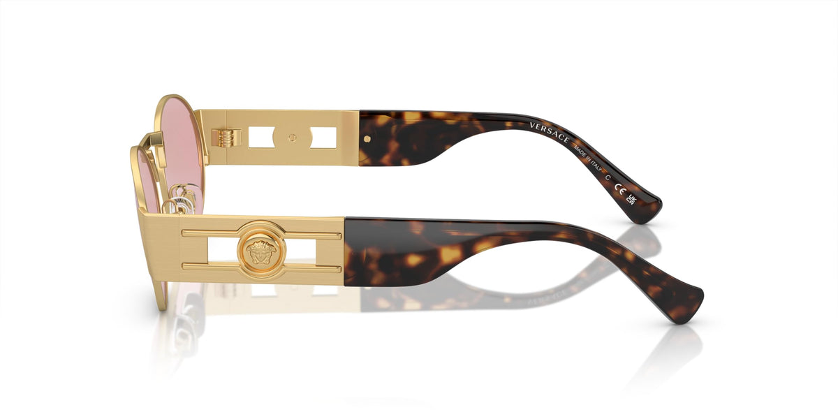 Versace Sunglasses VE2264 100284 56mm Matte Gold / Light Violet Lens