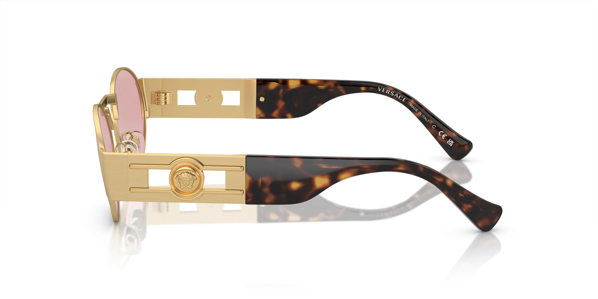 Versace Sunglasses VE2264 100284 56mm Matte Gold / Light Violet Lens